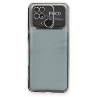 Newface Xiaomi Redmi 10C Kılıf Razer Lensli Silikon - Gümüş