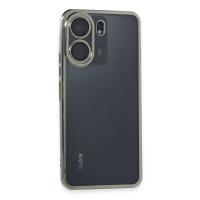 Newface Xiaomi Redmi 13C Kılıf Razer Lensli Silikon - Gümüş