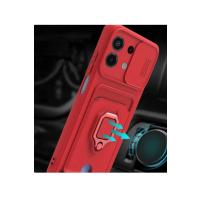 Newface Xiaomi Redmi Note 13 4G Kılıf Zuma Kartvizitli Yüzüklü Silikon - Siyah