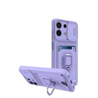 Newface Xiaomi Redmi Note 13 4G Kılıf Zuma Kartvizitli Yüzüklü Silikon - Lila