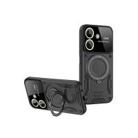 Newface Xiaomi Redmi 13C Kılıf Joy Lens Standlı Kapak - Siyah