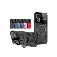 Newface Xiaomi Redmi Note 12 Pro 4G Kılıf Joy Lens Standlı Kapak - Koyu Yeşil