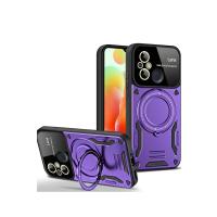 Newface Xiaomi Redmi 12C Kılıf Joy Lens Standlı Kapak - Mor