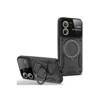 Newface Xiaomi Mi 13T Pro Kılıf Joy Lens Standlı Kapak - Siyah