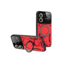 Newface Xiaomi Mi 13T Pro Kılıf Joy Lens Standlı Kapak - Kırmızı