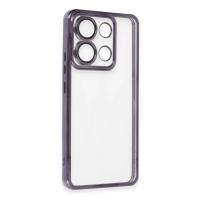 Newface Xiaomi Poco X6 Kılıf Razer Lensli Silikon - Mor