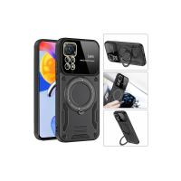 Newface Xiaomi Redmi Note 11 Pro Kılıf Joy Lens Standlı Kapak - Siyah