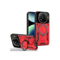 Newface Xiaomi Redmi Note 14 Pro 4G Kılıf Joy Lens Standlı Kapak - Kırmızı