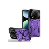 Newface Xiaomi Redmi Note 14 Pro Plus Kılıf Joy Lens Standlı Kapak - Mor