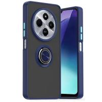 Newface Xiaomi Redmi 14C Kılıf Montreal Yüzüklü Silikon Kapak - Lacivert