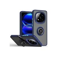 Newface Xiaomi Redmi Note 14 Pro Plus Kılıf Montreal Yüzüklü Silikon Kapak - Lacivert