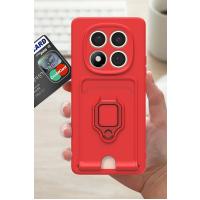 Newface Xiaomi Redmi Note 14 Pro Plus Kılıf Zuma Kartvizitli Yüzüklü Silikon - Yeşil