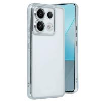 Newface Xiaomi Redmi Note 13 Pro 4G Kılıf Razer Lensli Silikon - Gümüş