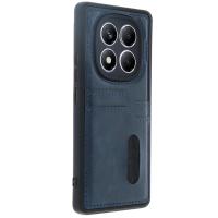 Newface Xiaomi Redmi Note 14 Pro 4G Kılıf Sara Kartvizitli Deri Kılıf - Lacivert