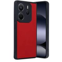 Newface Xiaomi Redmi Note 14 4G Kılıf Aras Deri Kapak - Kırmızı