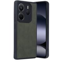 Newface Xiaomi Redmi Note 14 4G Kılıf Aras Deri Kapak - Koyu Yeşil