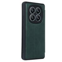 Newface Xiaomi Redmi Note 14 Pro 4G Kılıf Flip Cover - Koyu Yeşil