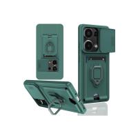 Newface Xiaomi Redmi Note 13 Pro 4G Kılıf Zuma Kartvizitli Yüzüklü Silikon - Yeşil