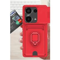 Newface Xiaomi Redmi Note 13 Pro 4G Kılıf Zuma Kartvizitli Yüzüklü Silikon - Pembe