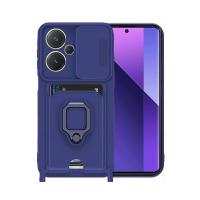 Newface Xiaomi Redmi Note 13 Pro Plus Kılıf Zuma Kartvizitli Yüzüklü Silikon - Lacivert