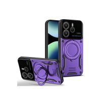 Newface Xiaomi Redmi Note 14 4G Kılıf Joy Lens Standlı Kapak - Mor