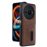 Newface Xiaomi Redmi A3 4G Kılıf Sara Kartvizitli Deri Kılıf - Taba