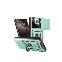 Newface Xiaomi Mi 15 Pro Kılıf Pars Lens Yüzüklü Silikon - Yeşil