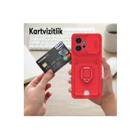 Newface Xiaomi Redmi Note 12 4G Kılıf Zuma Kartvizitli Yüzüklü Silikon - Lila