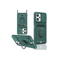 Newface Xiaomi Redmi Note 12 Pro 5G Kılıf Zuma Kartvizitli Yüzüklü Silikon - Yeşil