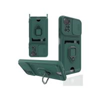 Newface Xiaomi Redmi Note 11 Kılıf Zuma Kartvizitli Yüzüklü Silikon - Yeşil