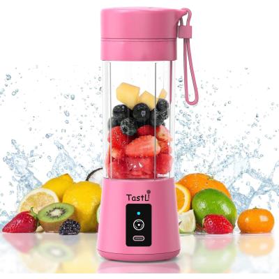 Portatif Taşınabilir El Blender 380 Ml Usb Şarjlı Pembe