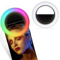 Rgb Led Mandallı Telefon Bilgisayar Tablet Uyumlu Selfie Işığı Aydınlatma Telefon Aparatı