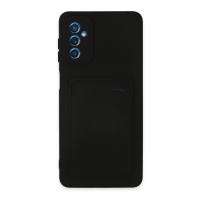 Samsung Galaxy M52 5G Kılıf Kelvin Kartvizitli Silikon - Siyah