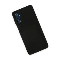 Samsung Galaxy M52 5G Kılıf Kelvin Kartvizitli Silikon - Siyah