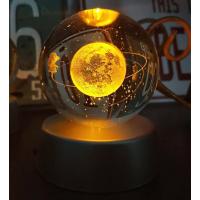 Satürn Kız Cam Küre Renkli Işıklı