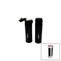 SİYAH METAL TERMOS 500ML KİLİTLİ KAPAKLI