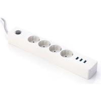 Termak Akım Korumalı 4 Priz 3 USB Girişli Uzatma Kablosu Güç ve Şarj SİYAH RENK GÖNDERİLİR