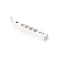 Termak Akım Korumalı 4 Priz 3 USB Girişli Uzatma Kablosu Güç ve Şarj SİYAH RENK GÖNDERİLİR