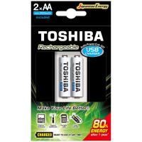 TOSHIBA USB ŞARJ CİHAZI+2 AD.2000MAH KALEM PİL