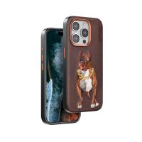 Venco iPhone 15 Pro Perma Desenli Kapak - Kahverengi