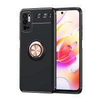 Xiaomi Redmi Note 10 5G Kılıf Range Yüzüklü Silikon - Siyah-Gold