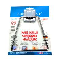 YAPIŞKANLI KARE ASKILI ÜÇGEN - METAL HAVLULUK ASKI