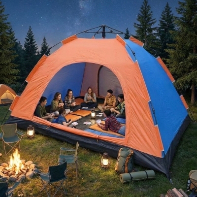 10 Kişilik Otomatik Kurulum Kamp Çadırı – Outdoor , Suya Dayanıklı Hızlı Kurulum Piknik ve Doğa İçin Geniş Aile Çadırı 300x300x170 cm