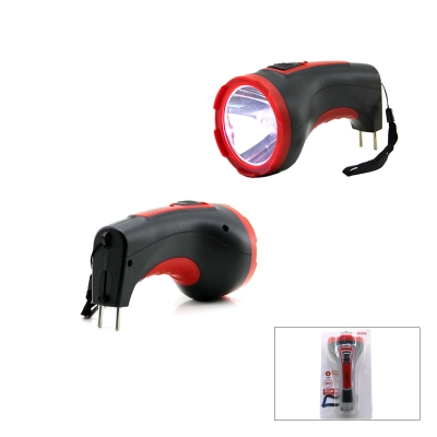 10W TEK LED BOMBELİ GÖVDE FİŞ ŞARJLI EL FENERİ UZUN MESAFELİ KAMBUR