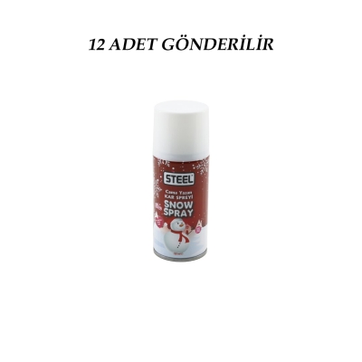12 ADET SNOW PARTY SPRAY KAR SPREYİ 150ML HER YÜZEYE KAR EFEKTLİ YAZI YAZMA