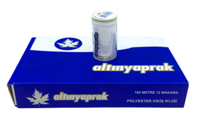 12 PARÇA  BEYAZ 100 MT DİKİŞ İPLİK