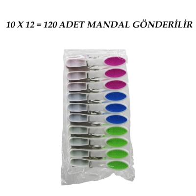 120 ADET RENKLİ SİLİKON AĞIZ - BAS-AÇ BEYAZ PLASTİK MANDAL