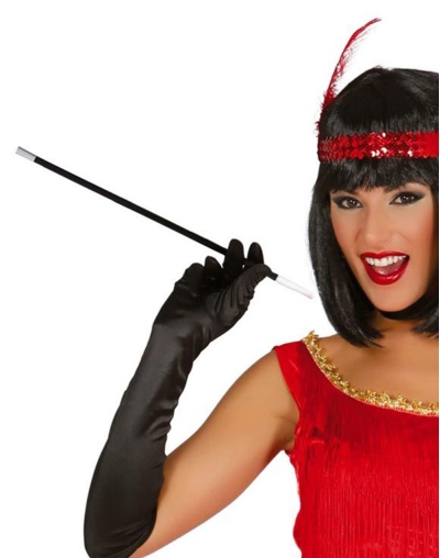 1920'ler 1990'lar Gatsby Kadın Aksesuar Seti – Kırmızı Charleston Saç Bandı ve Sigaralık