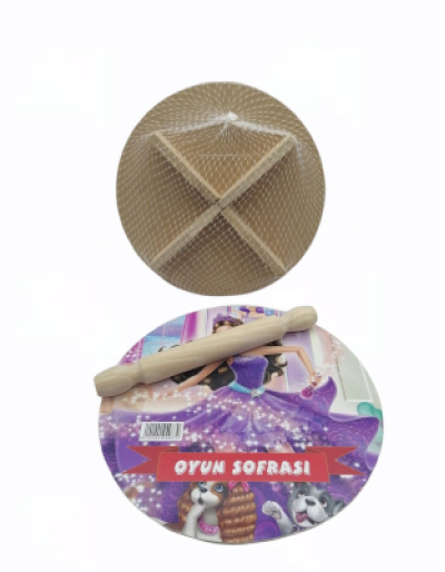 24CM RESİMLİ AHŞAP OYUN SOFRASI EKMEK TAHTA