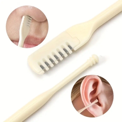 2'Si Bir Arada 2 Parça Kutulu Burun Kıl Alma ve Kulak Temizleme Aparatı